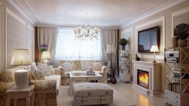 Photo of Уютная гостиная с камином и мягкими коврами