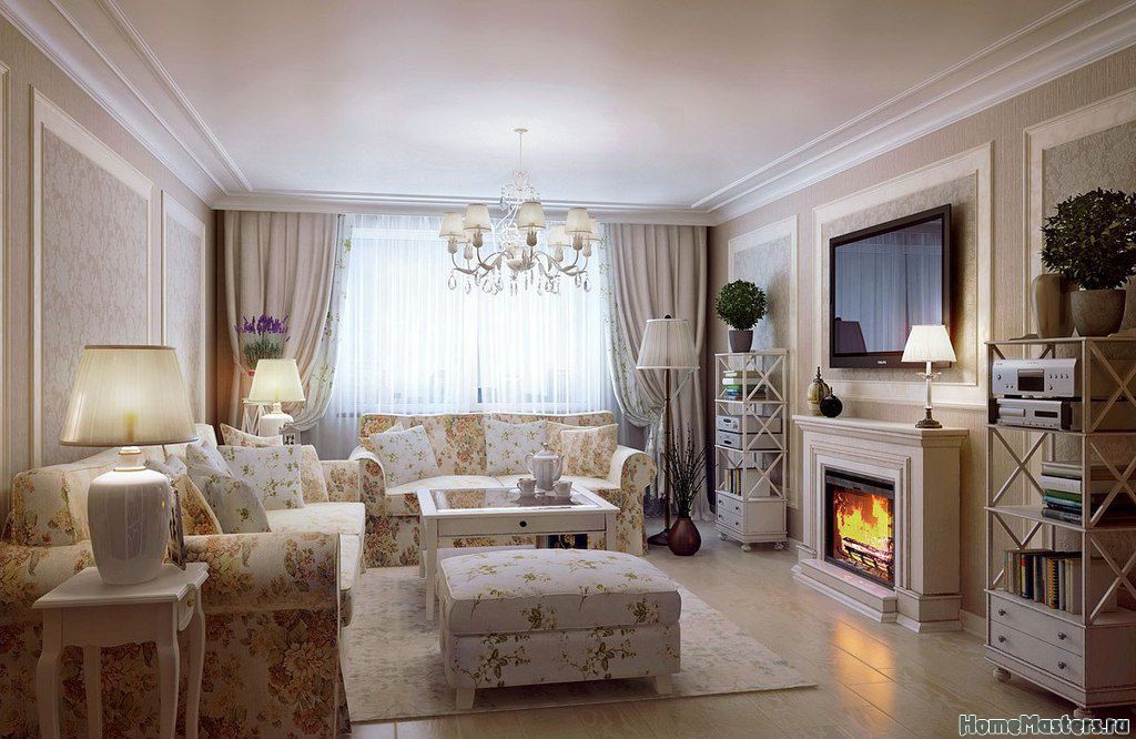 Фото 5 — Уютная гостиная с камином и мягкими коврами