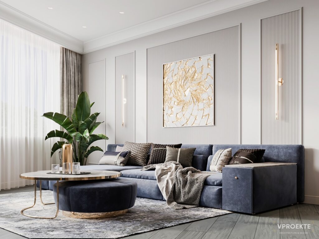 Фото 32 — Яркий дизайн гостиной с яркими красками и аксессуарами