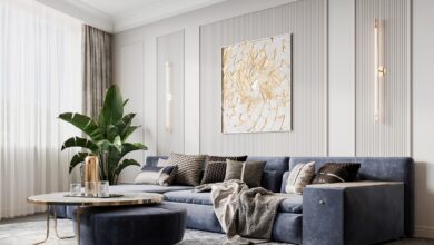 Photo of Яркий дизайн гостиной с яркими красками и аксессуарами