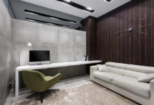 Photo of Строгий и современный дизайн кабинета с лаконичной мебелью