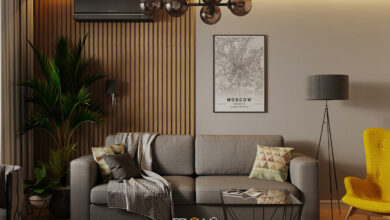 Photo of Теплая атмосфера в гостиной с деревянными элементами