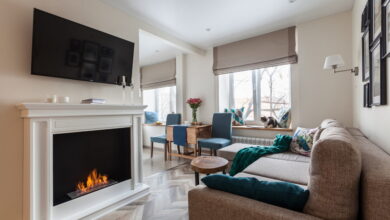 Photo of Дизайн гостиной с уютным камином