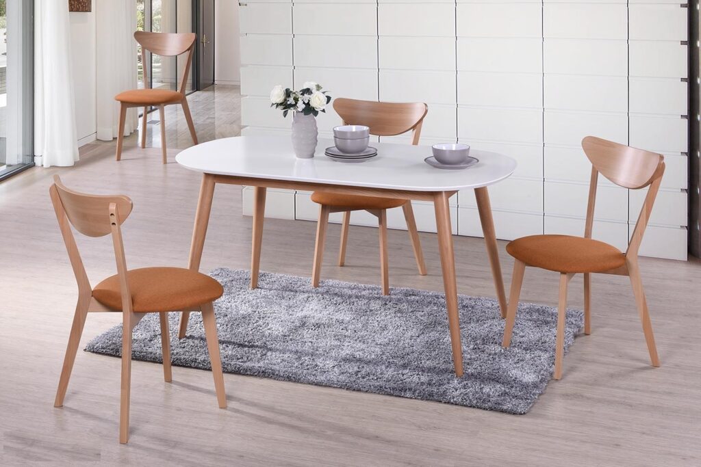 Фото 42 — Столовая в скандинавском стиле с природными материалами