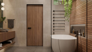 Photo of Спокойный дизайн ванной комнаты с натуральными материалами